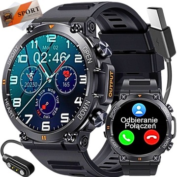 SMARTWATCH MĘSKI K56 PRO 360x360 ROZMOWY menu PL WODOODPORNY SPORTOWY PULS