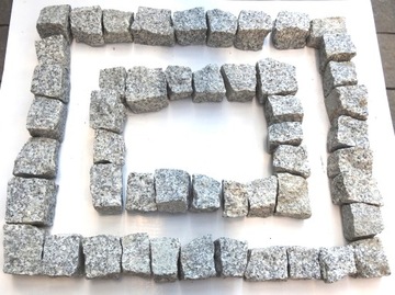KOSTKA GRANITOWA BRUKOWA SZARA 4/6cm 25kg 50szt