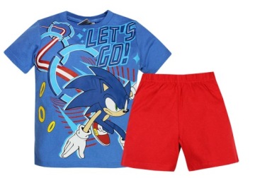SONIC HEDGEHOG PIŻAMKA PIŻAMA CHŁOPIĘCA SPODENKI T-SHIRT EKO BIO 98