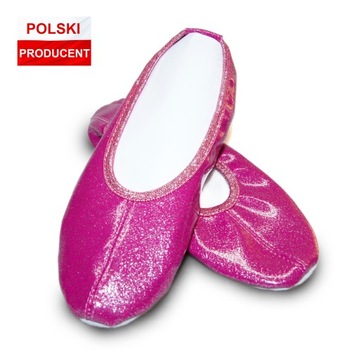 BALETKI BALERINKI RÓŻOWY BROKAT POLSKI PRODUCENT RYTMIKA GIMNASTYCZNE