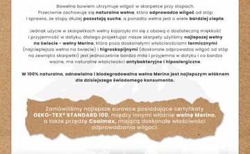 Skarpetki dziecięce 3Kamido OUTDOOR wełna merino szaro - pomarańczowe 23-26