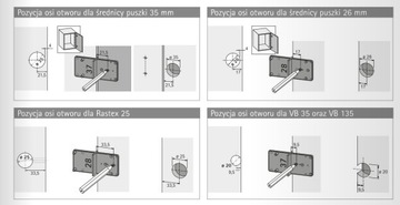 ШАБЛОН ДЛЯ УСТАНОВКИ УНИВЕРСАЛЬНОЙ ПЕТЛИ HETTICH