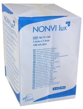 Kompres włókninowy NONVI lux 7,5X7,5 a'100