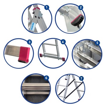 Лестница алюминиевая KRAUSE CORDA 3х8 030382 5,40м