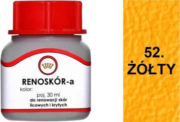 CIEMNO ŻÓŁTA 52 FARBA RENOSKÓR 30 ml LAKIER WILBRA DO ADIDASÓW SKÓRY G10-01