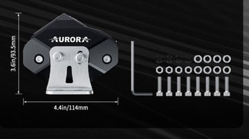 Светодиодная лампа AURORA, 10 дюймов, рабочая светодиодная лента, 7 цветов, пульт дистанционного управления, чип Osram LIGHTBAR