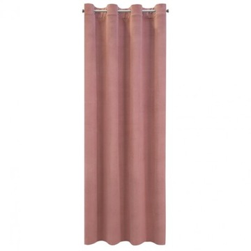 ZASŁONA VELVETOWA MILO CIEMNY RÓŻ KÓŁKA 140X250
