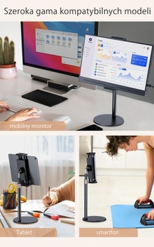 Регулируемый по высоте держатель для планшета и телефона, металлическая подставка для планшета, вращающаяся на 360°.