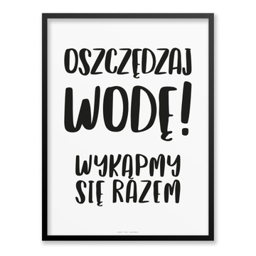 Plakat Zabawny Obraz Łazienka Napis Prezent 30x40