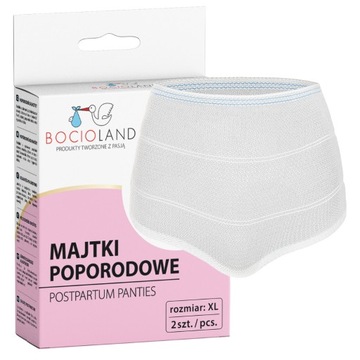 MAJTKI POPORODOWE WIELORAZOWE SIATECZKOWE XL 2SZT