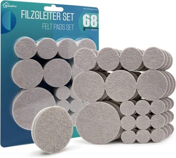 68X ZESTAW SAMOPRZYLEPNE FILCOWE PODKŁADKI POD MEBLE