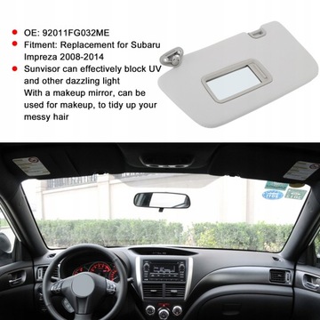 Серый солнцезащитный козырек для Subaru Impreza.