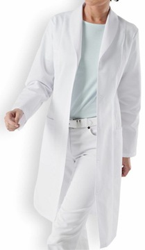 FARTUCH MEDYCZNY DAMSKI CLINIC DRESS DŁUGI BIAŁY Rozmiar 34