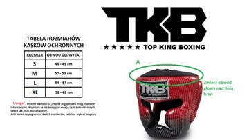 KASK BOKSERSKI OCHRONA GŁOWY SUPER STAR TOP KING S