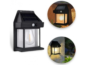 LAMPA SOLARNA KINKIET ŻARÓWKA LED ELEWACYJNA ŚCIENNA OGRODOWA ZEWNĘTRZNA