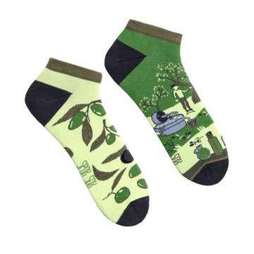 Kolorowe Stopki Skarpety SPOXSOX Oliwki 40-43