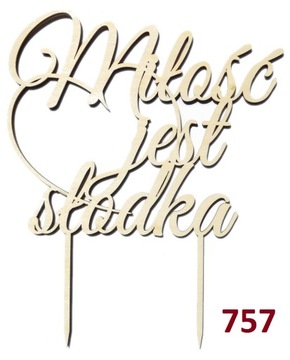 MDK Topper na tort Miłość jest słodka 757
