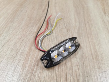 SLIM Лампа стробоскоп 9Вт оранжевая 3 светодиода 12/24В