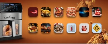 Аэрофритюрница Lehmann LHODF-1880C 1800 Вт 8 л