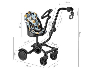 ДОПОЛНИТЕЛЬНАЯ КОЛЯСКА SIDE RIDER С ПОДУШКОЙ ТРОПИКА