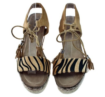 ESPADRYLE NA PLATFORMIE LEKKIE SANDAŁY 6283 roz 40