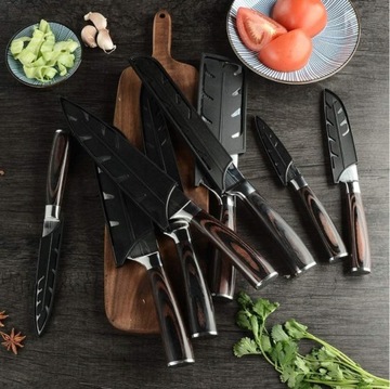 Кухонный нож с дамасским узором - 20см, Chef's Knife
