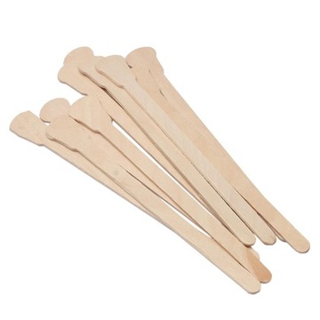 100 деревянных аппликаторов для восковой фасоли, палочки для депиляции, палочки для языка