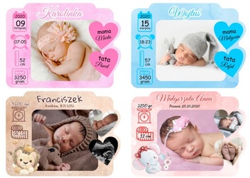 ФОТО-МАГНИТ Выходные данные Благодарность гостям на крещение, годовалый день рождения