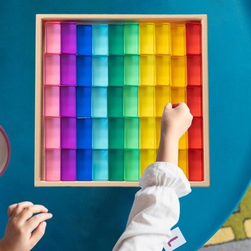 Klocki edukacyjne zabawki edukacyjne przezroczysty wygląd 100szt