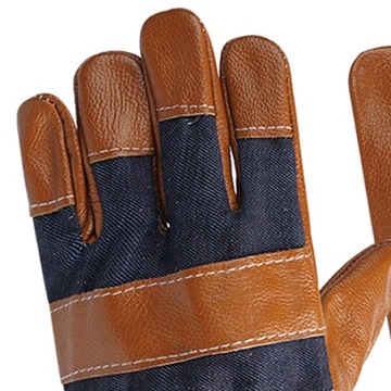 Rękawice spawalnicze Rękawice ochronne Rękawice robocze Odporne na ciepło Brązowe