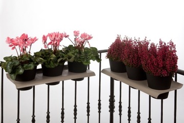 Итальянский держатель балюстрады Unduetre + 3 цветочных горшка диаметром 15 - цвет антрацит