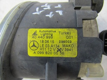 MERCEDES A W176 SVĚTLO MLHOVKA LEVÝ PŘEDNÍ A0998200156