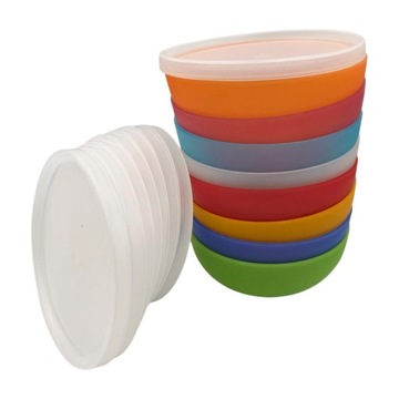 Miska 850 ml nietłukąca z pokrywką piknikowa Weekend mix kolorów