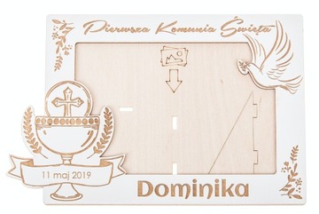 RAMKA na zdjęcie PIERWSZA KOMUNIA ŚWIĘTA pamiątka!