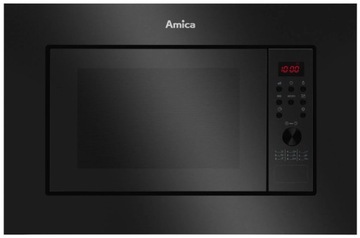AMICA SET BLACK духовка + микроволновая печь | красный дисплей