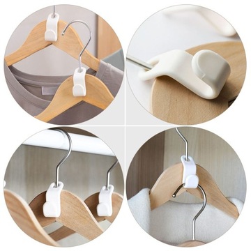 100 SZT. HACZYKI DO WIESZAKÓW DOMOWYCH HACZYKI ŁĄCZĄCE DO WIESZAKÓW SPACE SAVIN