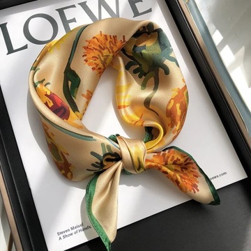 Spring Women 100% Pure Silk Scarf Hairbands