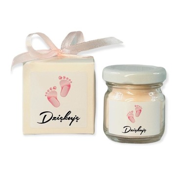 PODZIĘKOWANIA dla GOŚCI chrzest mini świeczka