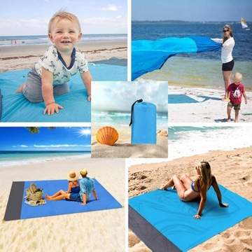 Пляжный коврик для пикника, водонепроницаемое одеяло XXL