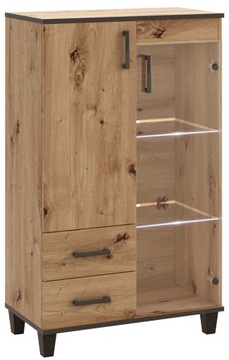 Skandynawska witryna 80 cm POLO 1 dąb artisan