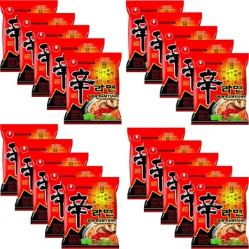 KARTON Koreańska Zupka Błyskawiczna Instant Shin Ramyun 20x120g NONG SHIM