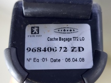 PEUGEOT 308 I T7 SW KOMBI 07- 96840072ZD ROLETA KUFRU