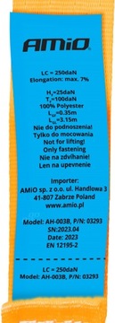 ZESTAW PASÓW MOCUJĄCYCH TRANSPORTOWYCH DO BAGAŻU