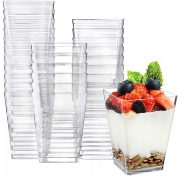 Pucharki do deserów pojemnik piramida 120ml 10szt