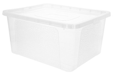 ПЛАСТИКОВАЯ КОРОБКА 20л с крышкой, большая прозрачная коробка для хранения.
