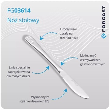 NÓŻ STOŁOWY KIDS KPL. 4 SZT. FORGAST FG03614