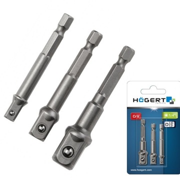 НАБОР ПЕРЕХОДНИКОВ ДЛЯ НАСАДОК ДЕРЖАТЕЛЬ СВЕРЛ 1/4 3/8 1/2