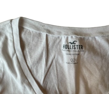 T-shirt damski HOLLISTER biały klasyczny S