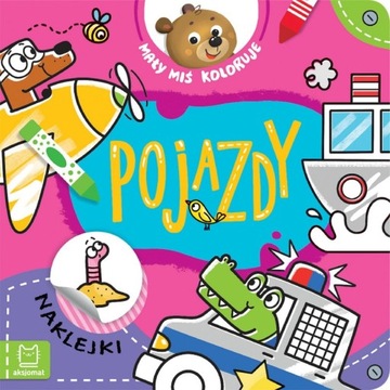 Kolorowanka Mały miś koloruje Pojazdy Gruby obrys