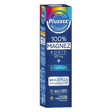 Plusssz 100% Magnez Forte + B-Complex, 20 tabletek
